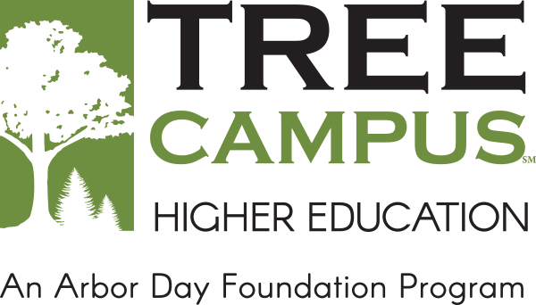 Tree Campus Higher Education Logo. An Arbor Day Foundation Program. 
