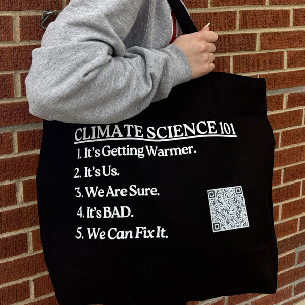 Climate Science 101 tote bag.