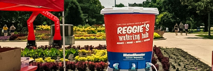 Reggie's watering hole water dispenser.