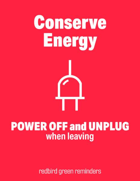 red power off and unplug sign